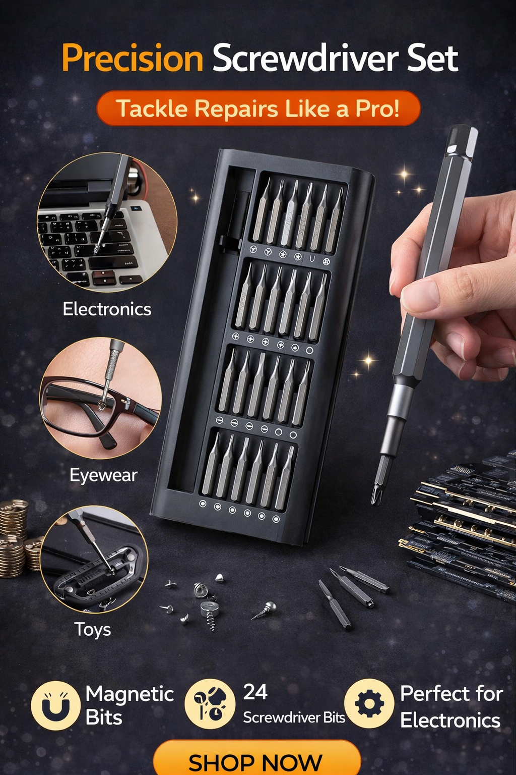 24 Pieces Precision Screwdriver Set